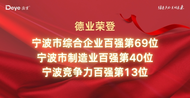 喜報(bào) ！熱烈祝賀德業(yè)股份榮登2024寧波市綜合企業(yè)百?gòu)?qiáng)、制造業(yè)企業(yè)百?gòu)?qiáng)、競(jìng)爭(zhēng)力企業(yè)百?gòu)?qiáng)榜單